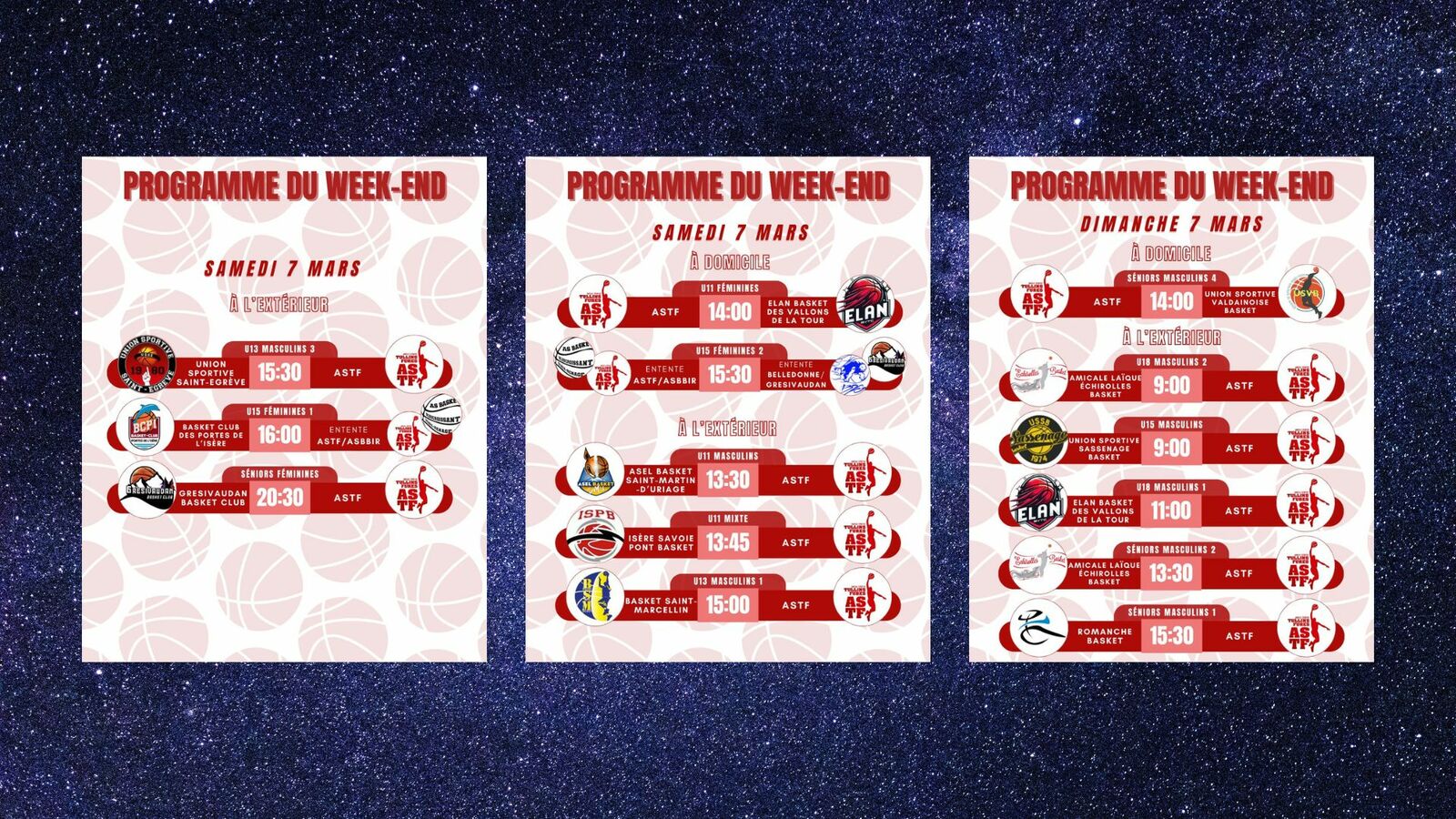 Week-end du 7 et 8 Mars