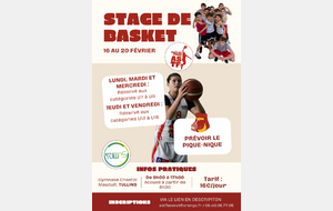 Stage des vacances d'hiver