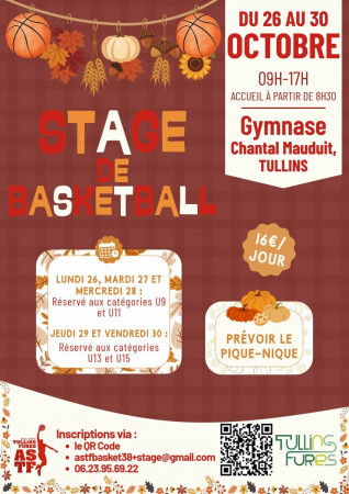 Stage des vacances d'octobre U9-U11-U13-U15