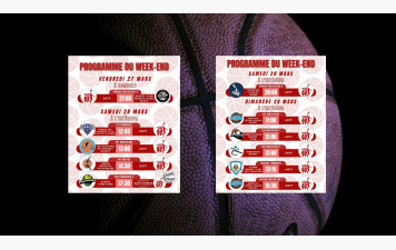 Programme week-end du 27-28 et 29-03