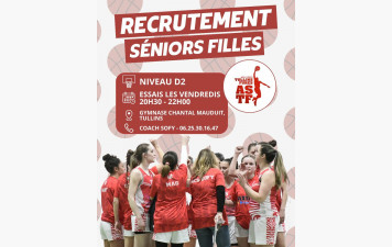Séniors filles - Recrutement - Championnat de D2