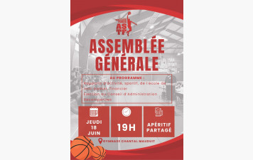 Assemblée Générale - Jeudi 18 Juin à 19h00