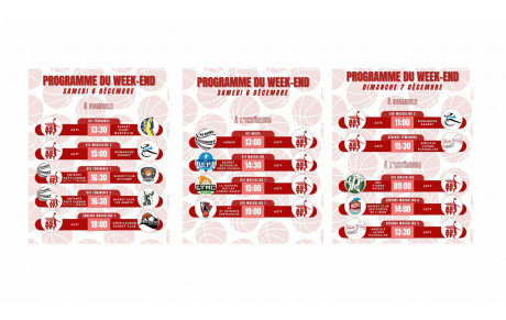 Programme week-end 06 et 07/12