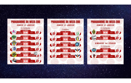 Week-end du 30/01 et 1/02