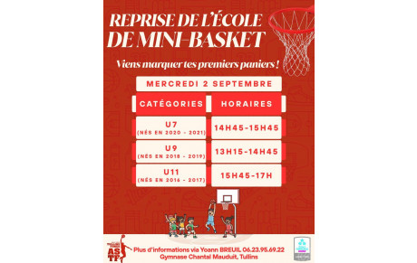 Reprise de l'Ecole Française de Mini-Basket
