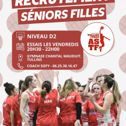 Séniors filles - Recrutement - Championnat de D2